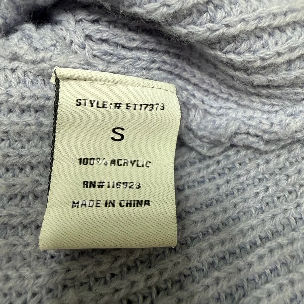 Easel Lavender Knit Poncho
